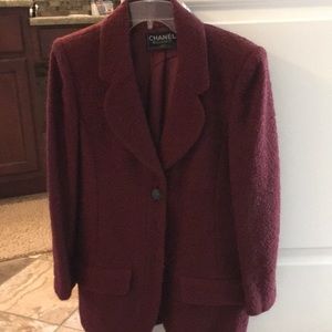 Authentic Chanel blazer in burgundy color